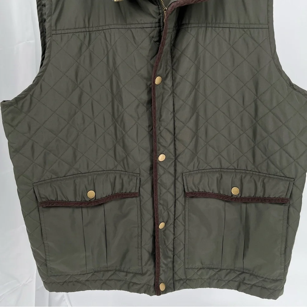 Boulder Creek Men’s Quilted Vest Size XLT Lightweight Outerweight Hiking Green